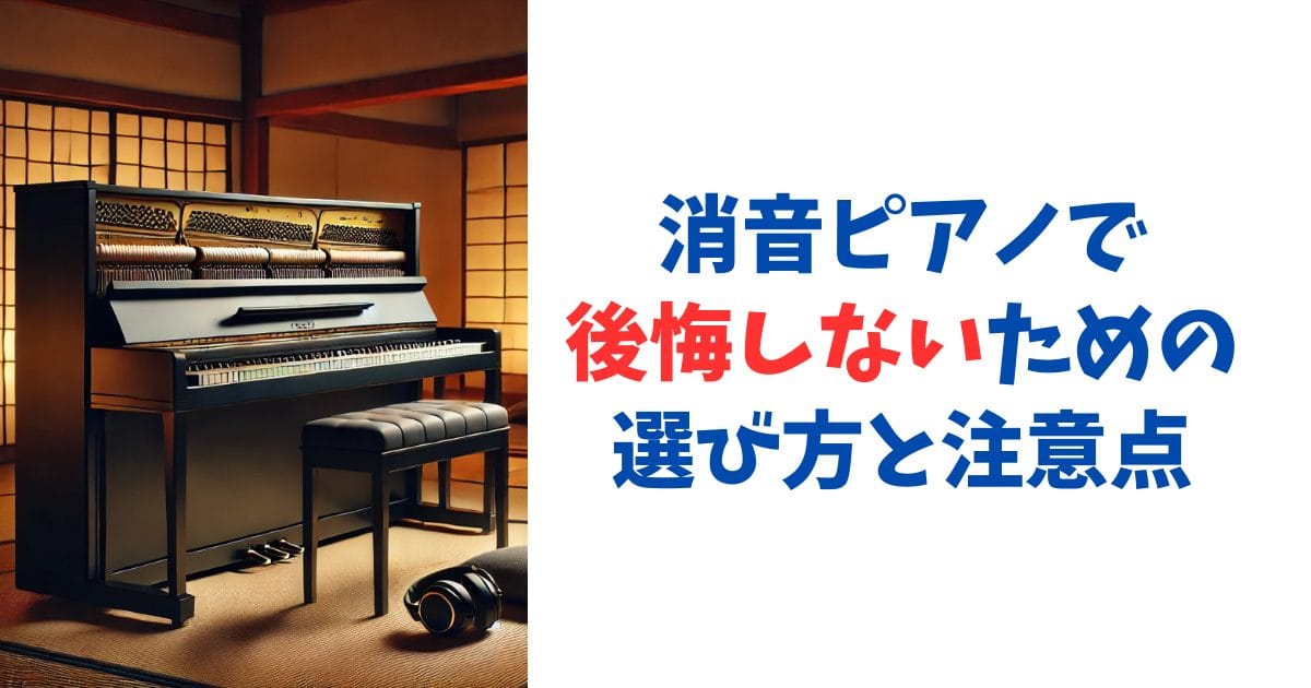 消音ピアノで後悔しないための選び方と注意点