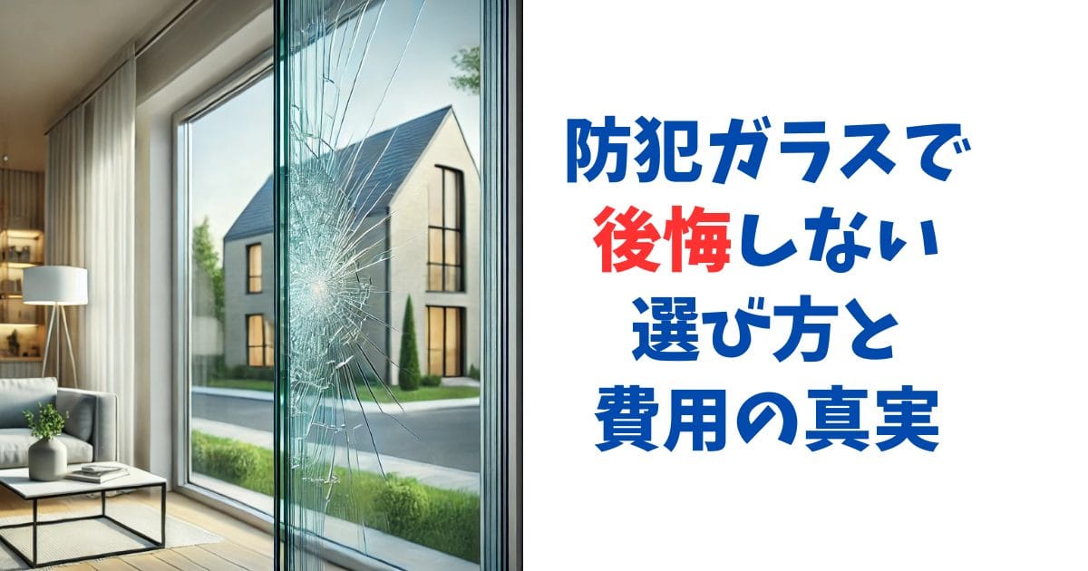 防犯ガラスで後悔しない選び方と費用の真実
